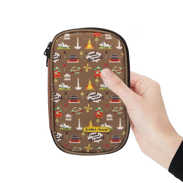Orka Travel Digital Printed Passport Holder - Trave Around The World
