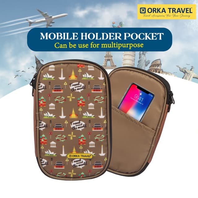 Orka Travel Digital Printed Passport Holder - Trave Around The World