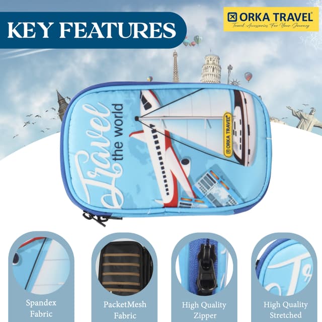 Orka Travel Digital Printed Passport Holder - Travel The World