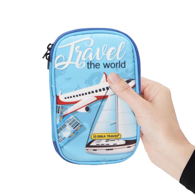 Orka Travel Digital Printed Passport Holder - Travel The World