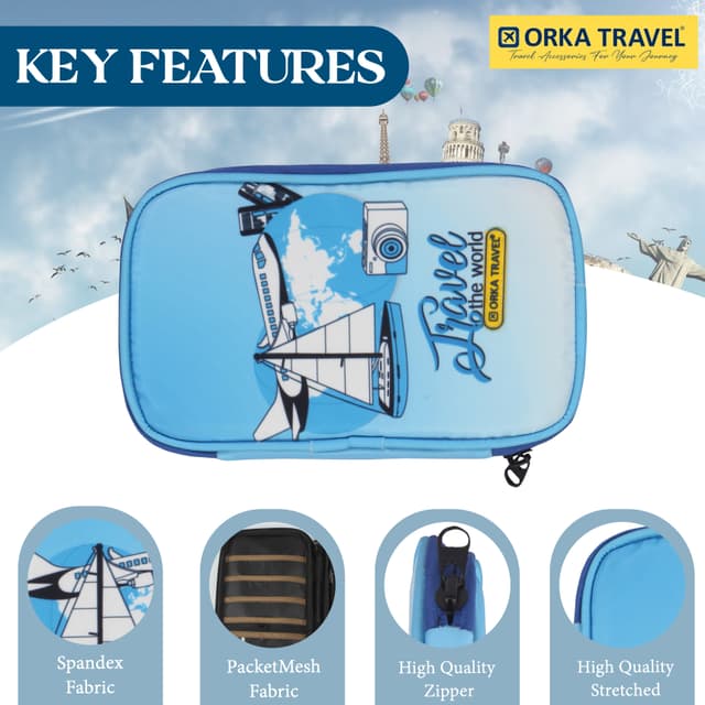 Orka Travel Digital Printed Passport Holder - Travel The World Selfie