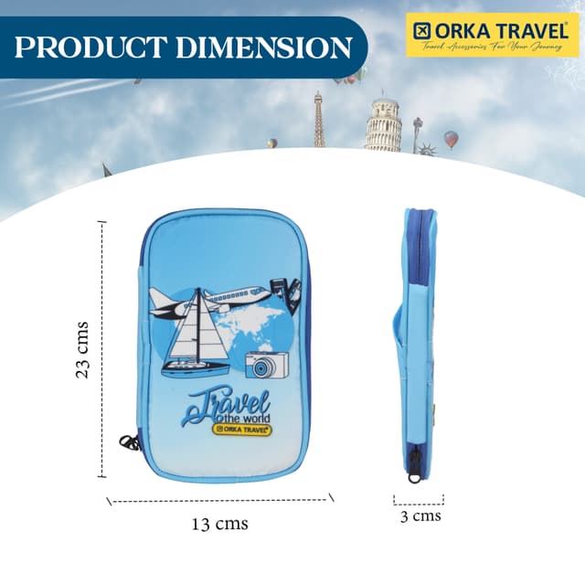 Orka Travel Digital Printed Passport Holder - Travel The World Selfie