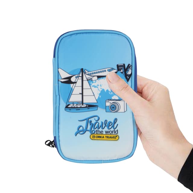 Orka Travel Digital Printed Passport Holder - Travel The World Selfie