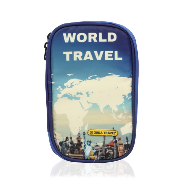 Orka Travel Digital Printed Passport Holder - World Travel