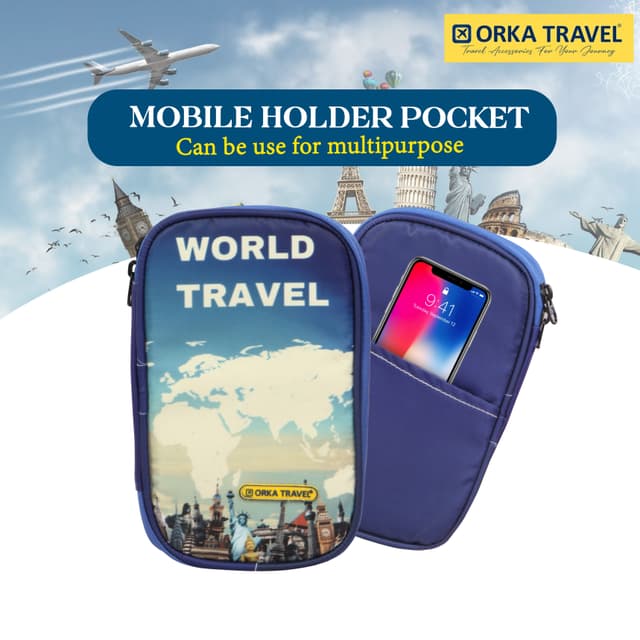 Orka Travel Digital Printed Passport Holder - World Travel