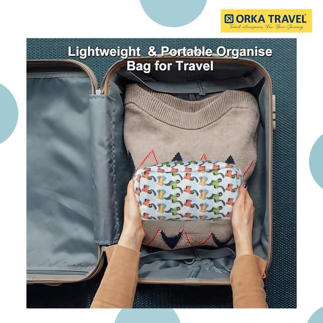 Orka Travel Santosa| Makeup Kit | Cosmetic Bag | Multipurpose Pouch Bag