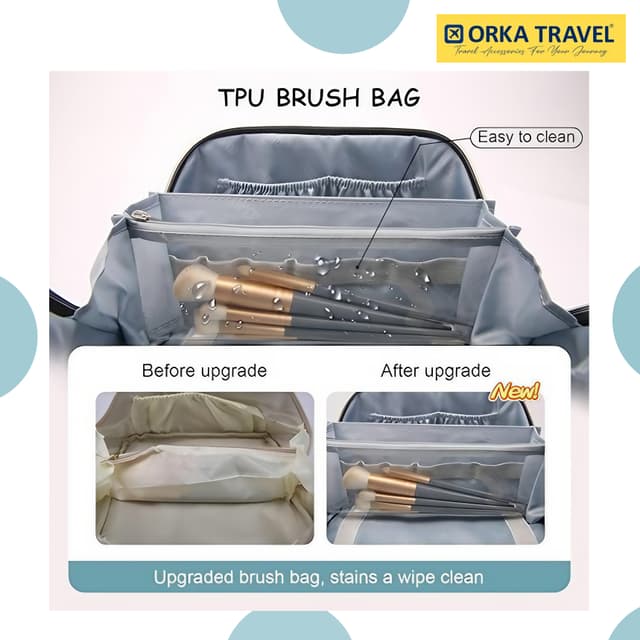 Orka Travel Santosa| Makeup Kit | Cosmetic Bag | Multipurpose Pouch Bag