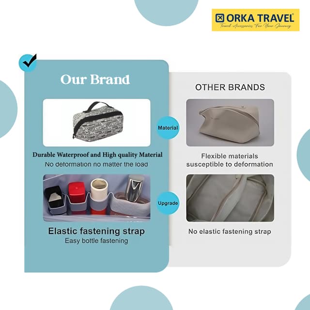 Orka Travel Santosa| Makeup Kit | Cosmetic Bag | Multipurpose Pouch Bag