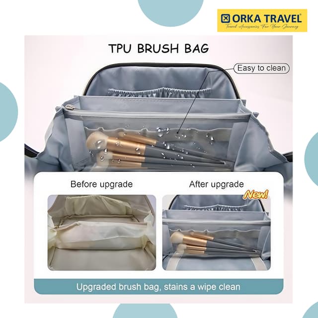 Orka Travel Santosa| Makeup Kit | Cosmetic Bag | Multipurpose Pouch Bag
