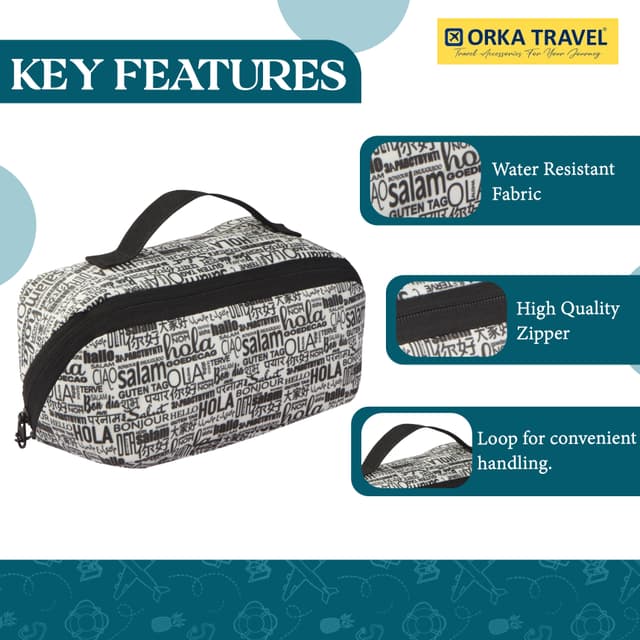 Orka Travel Santosa| Makeup Kit | Cosmetic Bag | Multipurpose Pouch Bag