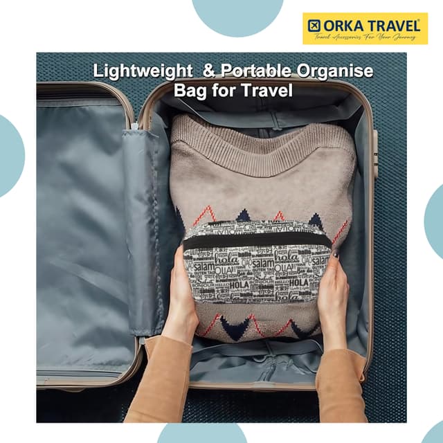 Orka Travel Santosa| Makeup Kit | Cosmetic Bag | Multipurpose Pouch Bag