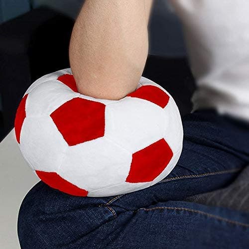 Orka Kids Hand Ball Micro Football Teddy Bear Soft Toy | Birthday Gift for Girls/Wife, Boyfriend/Husband, Soft Toys Wedding for Couple Special, Baby Toys Gift Items, Large, Red White