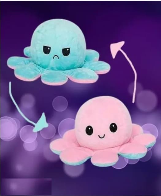 Orka Kids Two in One Soft Toy Set for Children, Assorted Characters (Octopus)
