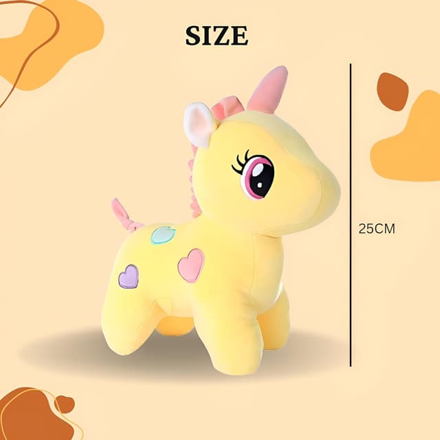 Soft Stuffed Plush Unicorn Soft Toys (Super Soft Stuffed Baby Unicorn Soft Toys for Boys and Girls), Yellow