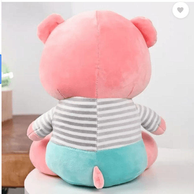 Orka Kids Plush Feel Soft Toy Hello Teddy Birthday Gift for Boys Girls and Kids (Small, Peach Bear)