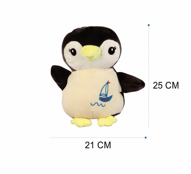 Orka Kids Plush Animal Toys for Kids Smile Cute Penguin Teddy Bear for Girls & Boys Stuffed Toys Color-Black & Yellow
