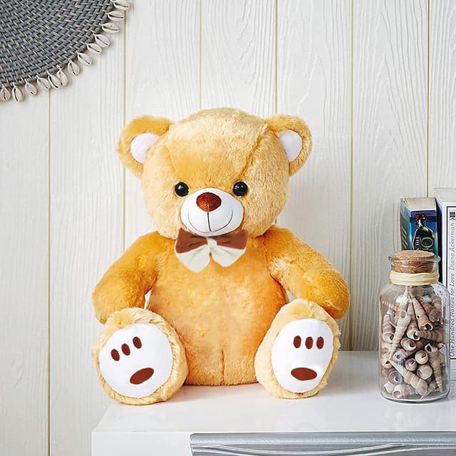 Orka Kids Teddy Bow Penguin/Rainbow Teddy Toys Kids Children Girls for PLAING Gifting Birthday Anniversary Valentine Gifts (Brown Cap Teddy)