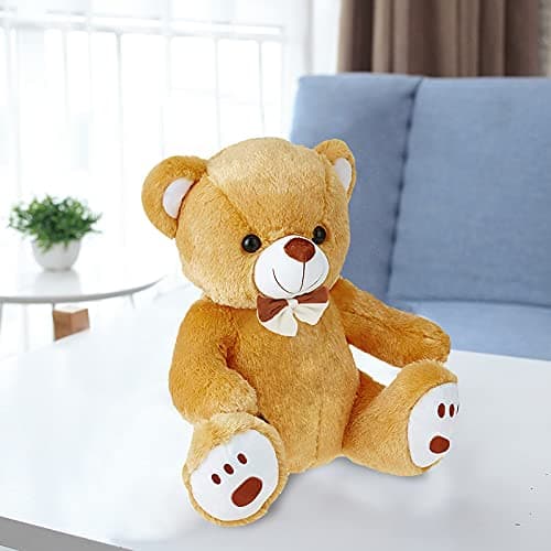Orka Kids Teddy Bow Penguin/Rainbow Teddy Toys Kids Children Girls for PLAING Gifting Birthday Anniversary Valentine Gifts (Brown Cap Teddy)