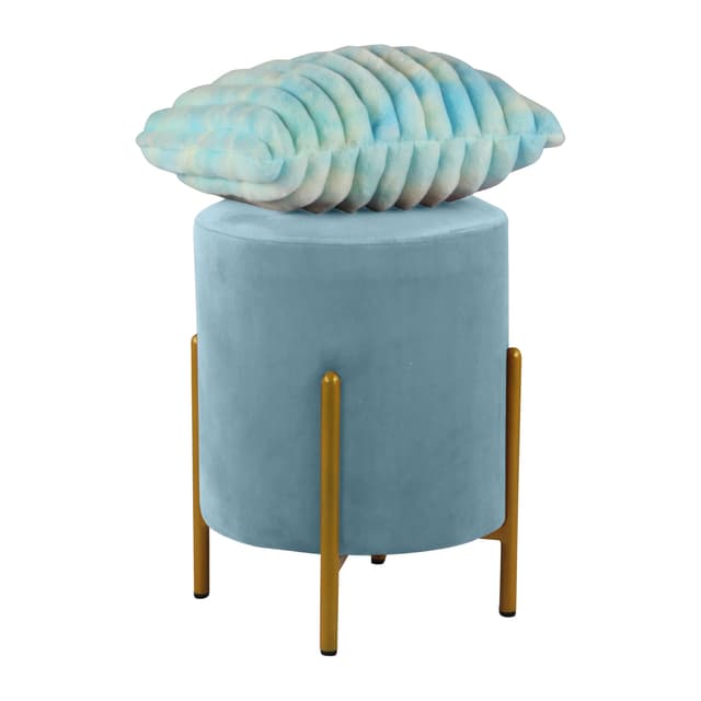 Primrose Velvet Round Ottoman with Hidden Storage, Round Stools for Sitting, Suitable for Bedroom, Living Room, Velvet Square Storage Ottomans (Eric)