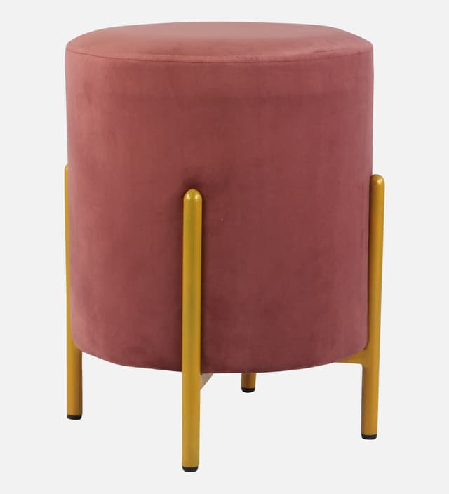 Primrose Velvet Round Ottoman with Hidden Storage, Round Stools for Sitting, Suitable for Bedroom, Living Room, Velvet Square Storage Ottomans (Eric)
