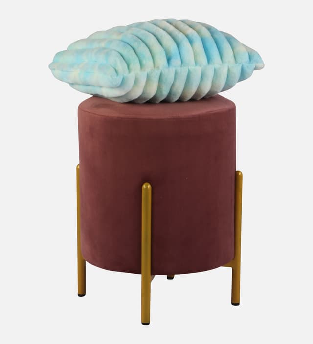 Primrose Velvet Round Ottoman with Hidden Storage, Round Stools for Sitting, Suitable for Bedroom, Living Room, Velvet Square Storage Ottomans (Eric)