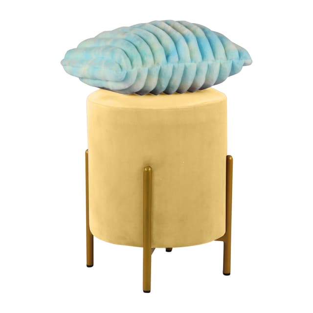 Primrose Velvet Round Ottoman with Hidden Storage, Round Stools for Sitting, Suitable for Bedroom, Living Room, Velvet Square Storage Ottomans (Eric)