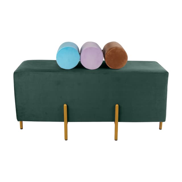 Primrose Ottoman Pouffes for Sitting Stool for Living Room Sitting Puffy Wooden Stools Chair Living Room Furniture Footrest Pouf Foot Stool for Office Room Decor, 42x16x18 inch (Fresca)