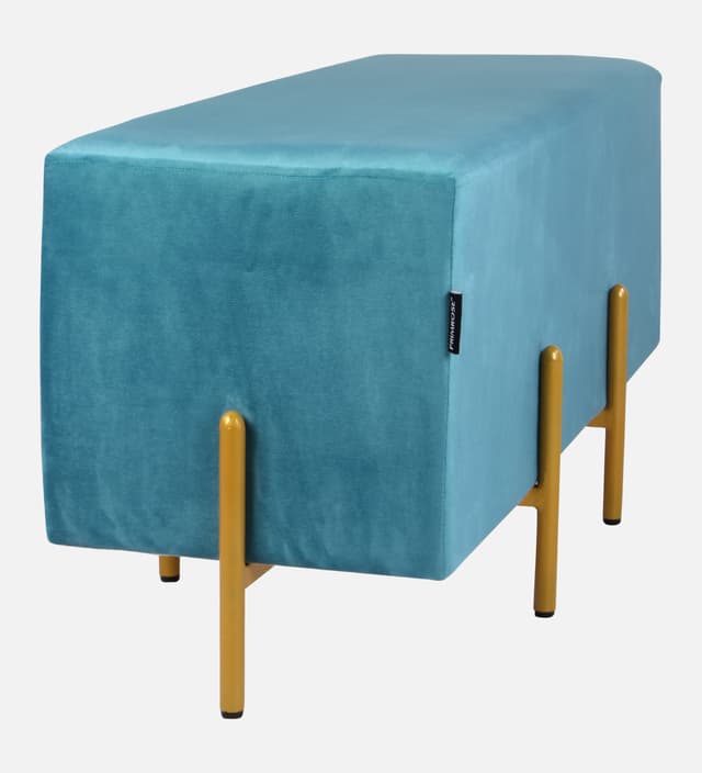 Primrose Ottoman Pouffes for Sitting Stool for Living Room Sitting Puffy Wooden Stools Chair Living Room Furniture Footrest Pouf Foot Stool for Office Room Decor, 42x16x18 inch (Fresca)