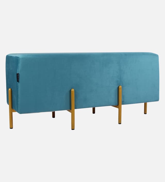 Primrose Ottoman Pouffes for Sitting Stool for Living Room Sitting Puffy Wooden Stools Chair Living Room Furniture Footrest Pouf Foot Stool for Office Room Decor, 42x16x18 inch (Fresca)