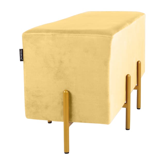 Primrose Ottoman Pouffes for Sitting Stool for Living Room Sitting Puffy Wooden Stools Chair Living Room Furniture Footrest Pouf Foot Stool for Office Room Decor, 42x16x18 inch (Fresca)