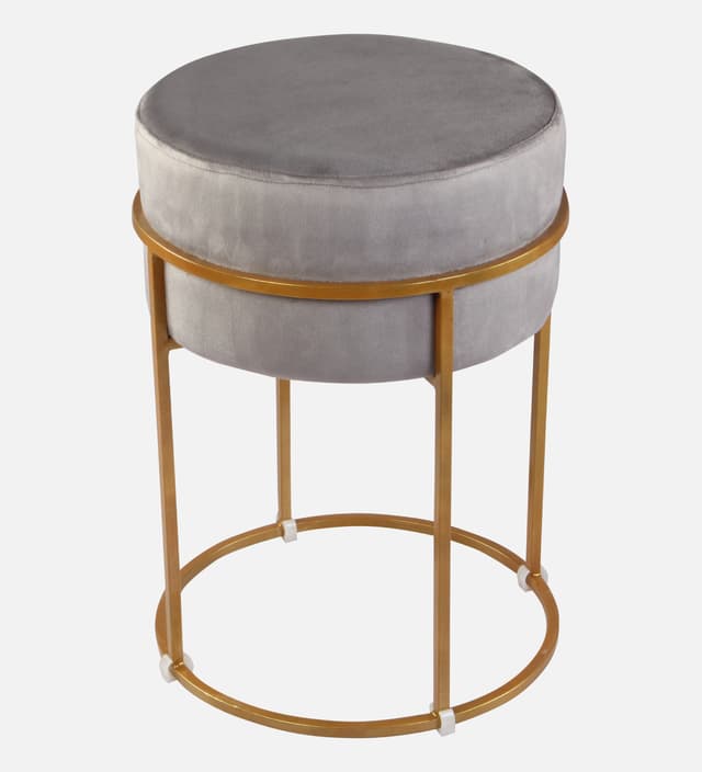 Primrose Ottoman Pouffes for Sitting Stool for Living Room Sitting Puffy Wooden Stools Chair Living Room Furniture Footrest Pouf Foot Stool for Office Room Decor (Glen)