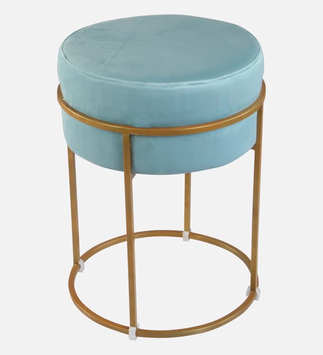 Primrose Ottoman Pouffes for Sitting Stool for Living Room Sitting Puffy Wooden Stools Chair Living Room Furniture Footrest Pouf Foot Stool for Office Room Decor (Glen)