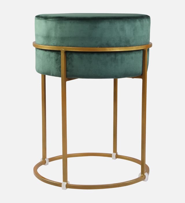 Primrose Ottoman Pouffes for Sitting Stool for Living Room Sitting Puffy Wooden Stools Chair Living Room Furniture Footrest Pouf Foot Stool for Office Room Decor (Glen)