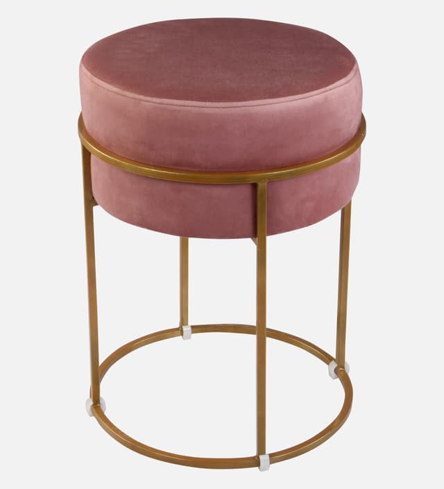 Primrose Ottoman Pouffes for Sitting Stool for Living Room Sitting Puffy Wooden Stools Chair Living Room Furniture Footrest Pouf Foot Stool for Office Room Decor (Glen)