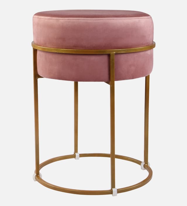 Primrose Ottoman Pouffes for Sitting Stool for Living Room Sitting Puffy Wooden Stools Chair Living Room Furniture Footrest Pouf Foot Stool for Office Room Decor (Glen)