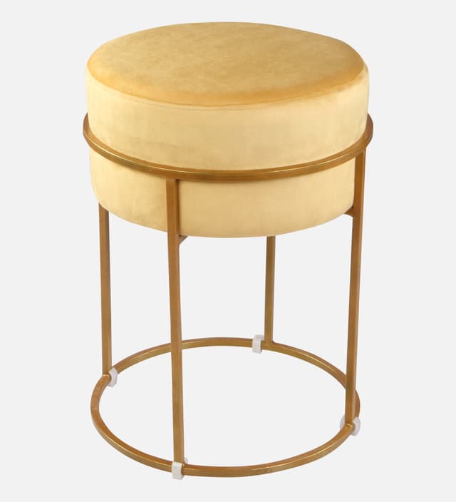 Primrose Ottoman Pouffes for Sitting Stool for Living Room Sitting Puffy Wooden Stools Chair Living Room Furniture Footrest Pouf Foot Stool for Office Room Decor (Glen)