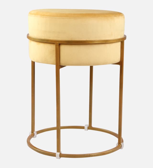Primrose Ottoman Pouffes for Sitting Stool for Living Room Sitting Puffy Wooden Stools Chair Living Room Furniture Footrest Pouf Foot Stool for Office Room Decor (Glen)