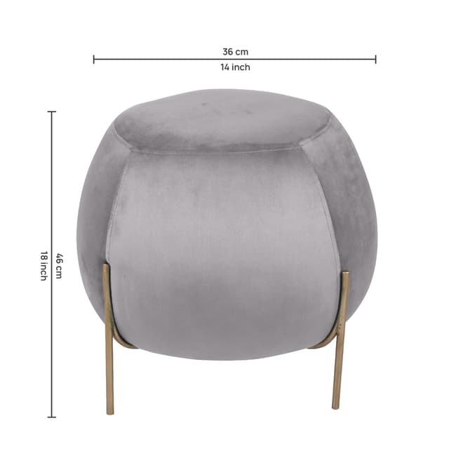 Primrose Ottoman Pouffes for Sitting Stool for Living Room Sitting Puffy Wooden Stools Chair Living Room Furniture Footrest Pouf Foot Stool for Office Room Decor, (Otto)