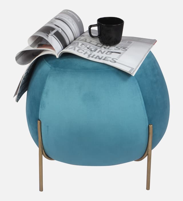 Primrose Ottoman Pouffes for Sitting Stool for Living Room Sitting Puffy Wooden Stools Chair Living Room Furniture Footrest Pouf Foot Stool for Office Room Decor, (Otto)