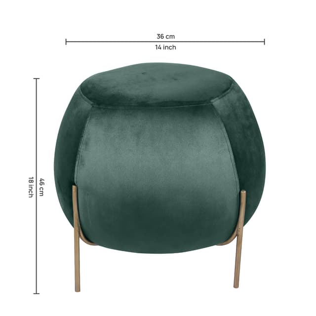 Primrose Ottoman Pouffes for Sitting Stool for Living Room Sitting Puffy Wooden Stools Chair Living Room Furniture Footrest Pouf Foot Stool for Office Room Decor, (Otto)