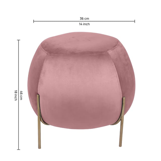 Primrose Ottoman Pouffes for Sitting Stool for Living Room Sitting Puffy Wooden Stools Chair Living Room Furniture Footrest Pouf Foot Stool for Office Room Decor, (Otto)