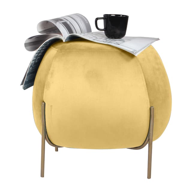 Primrose Ottoman Pouffes for Sitting Stool for Living Room Sitting Puffy Wooden Stools Chair Living Room Furniture Footrest Pouf Foot Stool for Office Room Decor, (Otto)