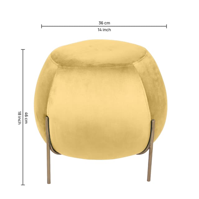 Primrose Ottoman Pouffes for Sitting Stool for Living Room Sitting Puffy Wooden Stools Chair Living Room Furniture Footrest Pouf Foot Stool for Office Room Decor, (Otto)
