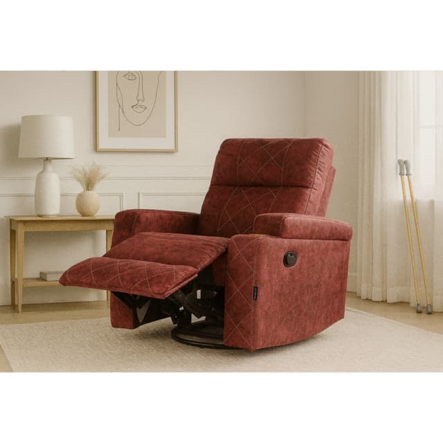 Primrose Trendz HM Fabric Single Seater Living Room Manual Recliner