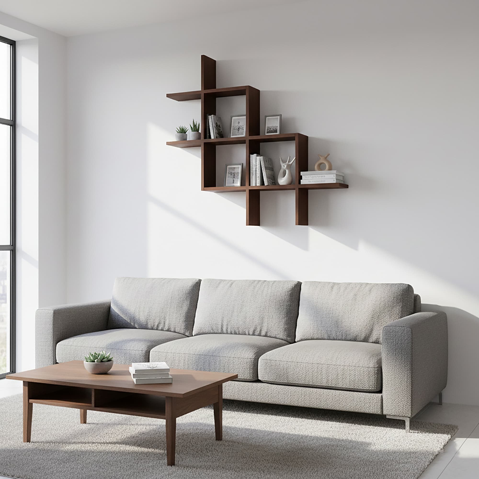 Primrose Wall Shelf - W 102 / 28''(W) x 28''(H) x 5'' (D) view 3