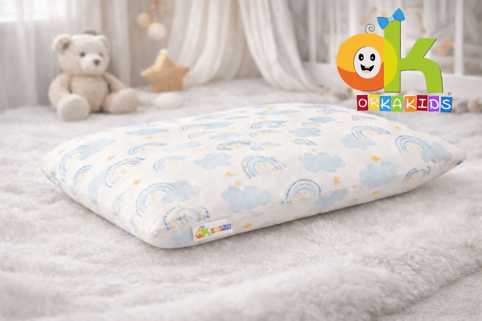 Orka Kids Memory Foam Pillow Sunshine Design view 2