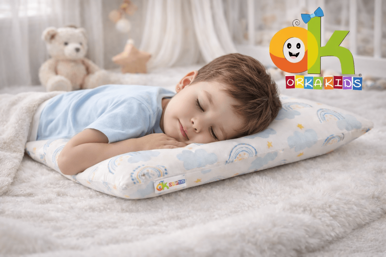 Orka Kids Memory Foam Pillow Sunshine Design view 5