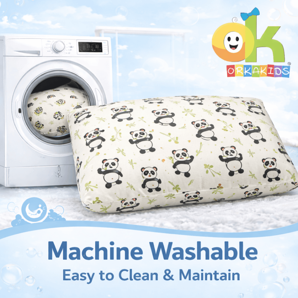 ORKASLEEP Kids Eco Printed Pillow Design 3 Pillow – Spandex view 4