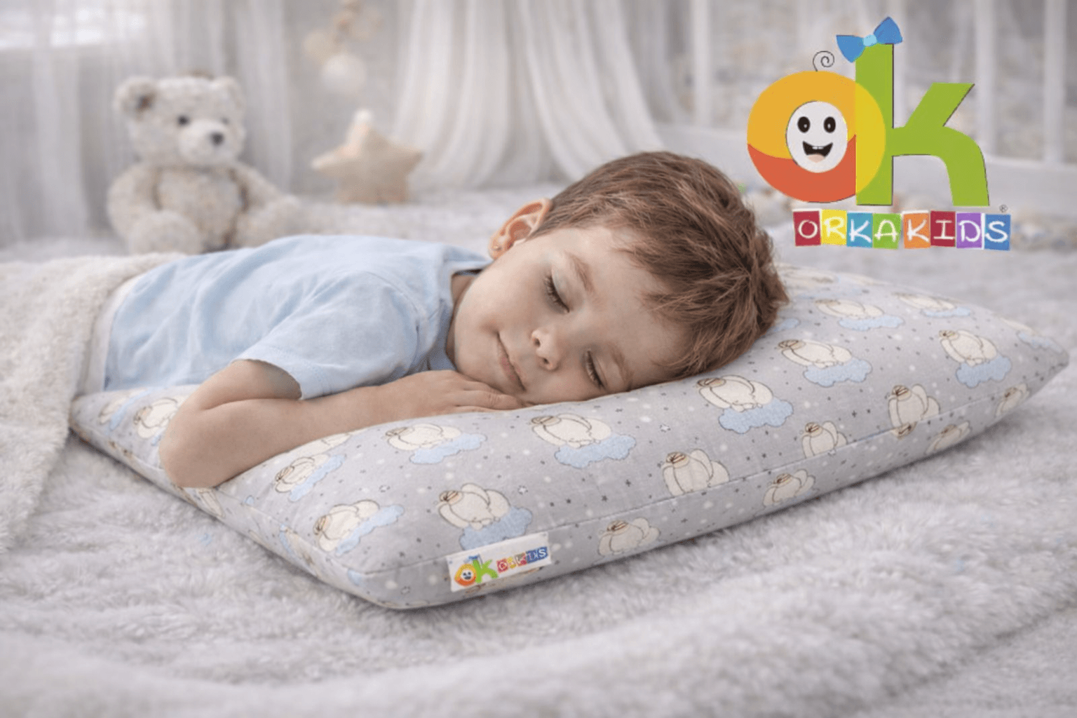 Orka Kids Memory Foam Pillow Sumo Design view 5