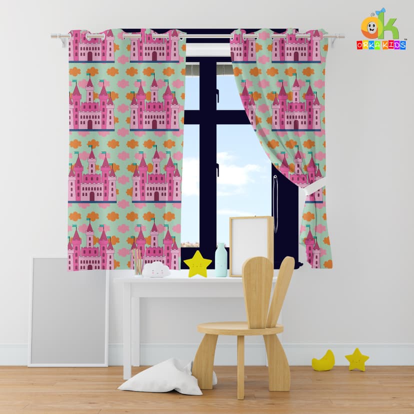 Orka Kids Window Curtain Pack of 2, (D3)